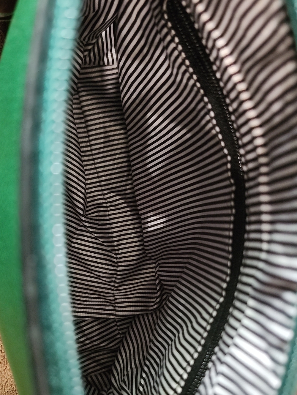 Green Faux  Leather Crossbody Bag with Tassel Accent - Picture 6 of 7